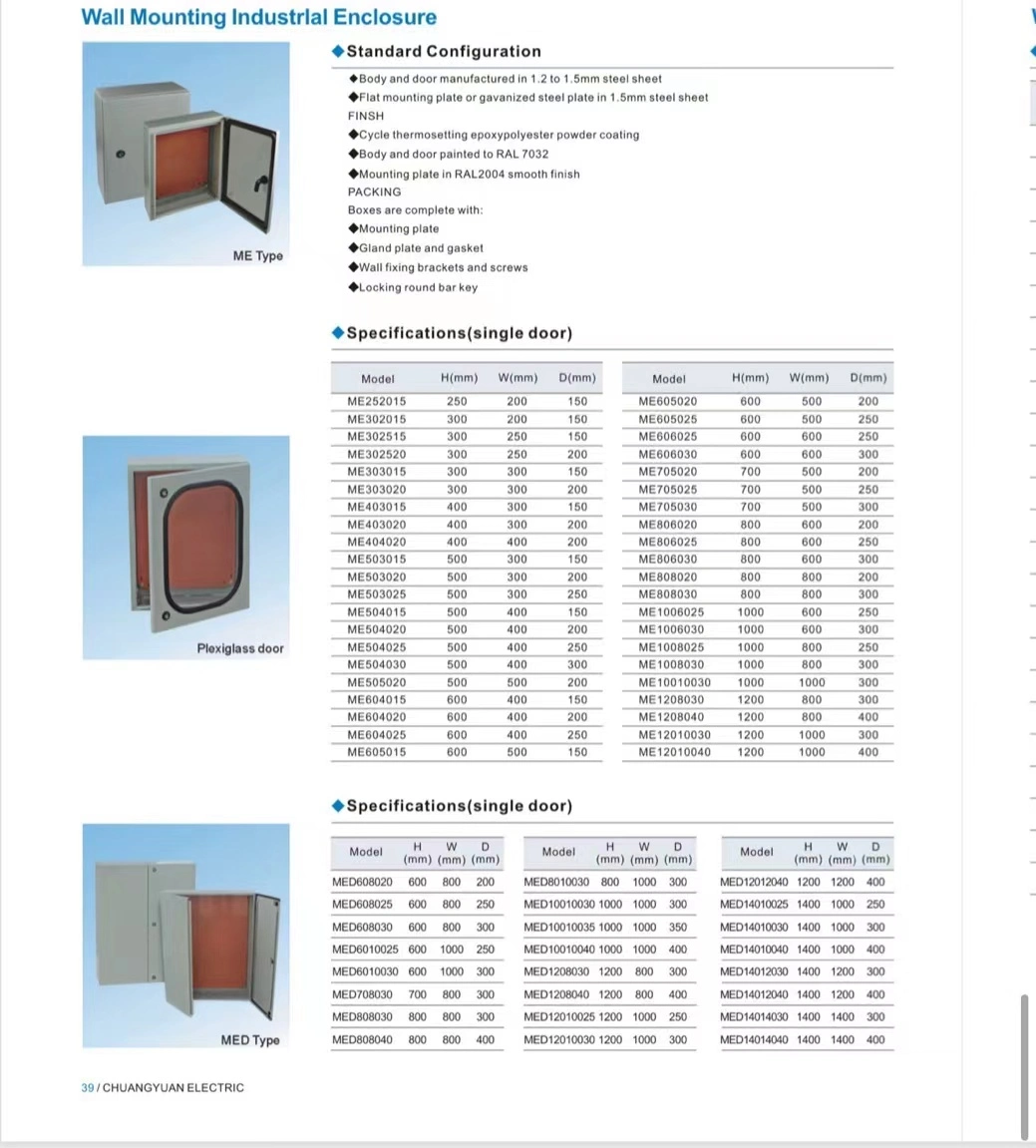 Professional Electrical Housing/Customizable Metal Housing/Metal Control Panel Box/Electrical Enclosure